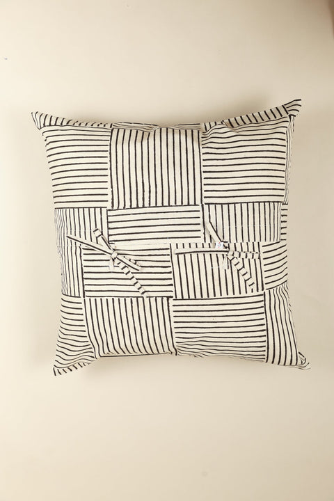 Powered by People Monochromatic Handcrafted Minimalist Pillow Cover - 20 x 20