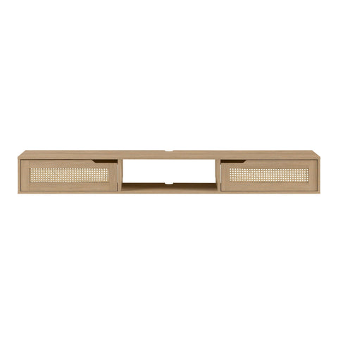 Modern Coastal Geometric Media Storage with Floating Design