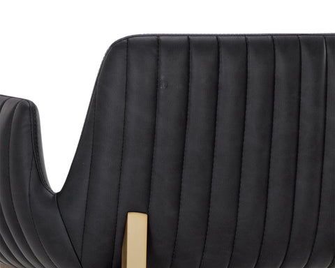 Timeless Minimalist Modern Fluted Faux Leather Bar Stool