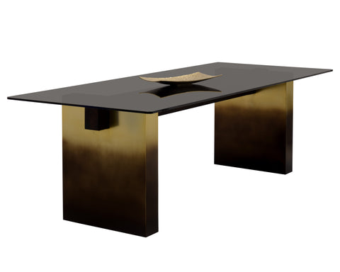 Sunpan Modern Rectangle Dining Table with Block Frame