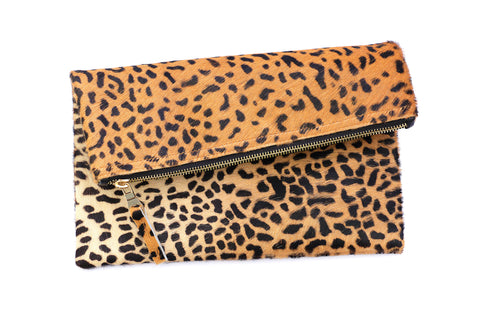 Leopard Animal Zipper Clutch