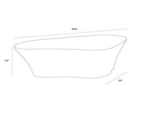 Dali Freeform Concrete Coffee Table in Modern Drum Style