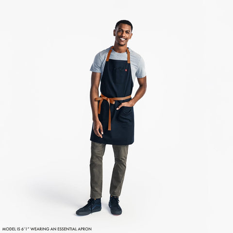 Bib Apron with Adjustable Patch Pockets