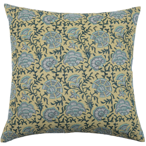 Filling Spaces Artful Traditionalist Bohemian Embroidery Accent Throw Pillow - 18 x 18 - 20 x 20 - 22 x 22 - 24 x 24 - 26X 26 - 14 x 20 - 14 x 40 - 18 x 40 - 16 x 50