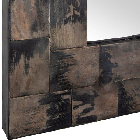 Uttermost Rustic Mahogany Accent Wall Mirror for Entryway - 36 W x 47 H x 2 D