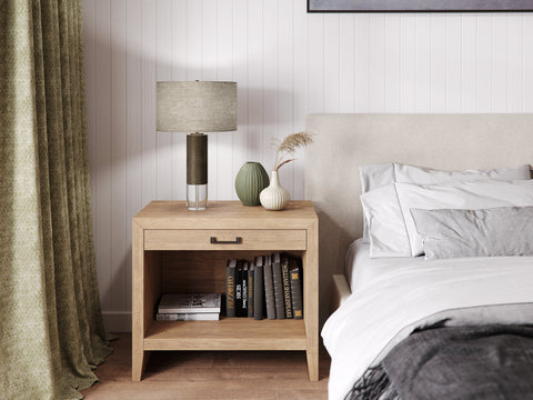 Atlantic Column Fluted Table Lamp for Modern Living Rooms