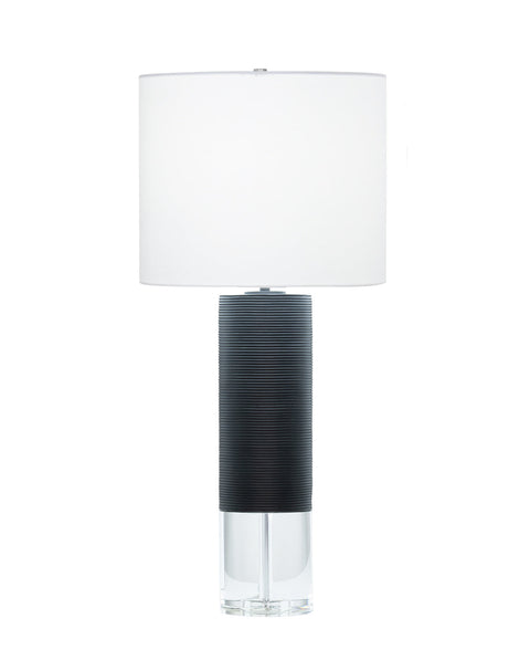 Locke Column Table Lamp with Fluted Drum for Modern Accents