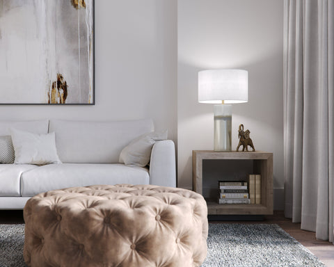 Barrett Modern Handcrafted Column Accent Table Lamp