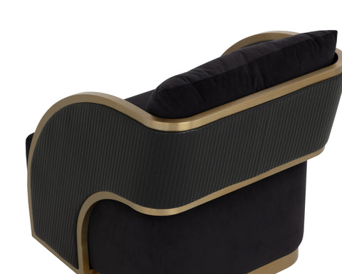 Timeless Minimalist Art Deco Barrel Back Upholstered Lounge Chair