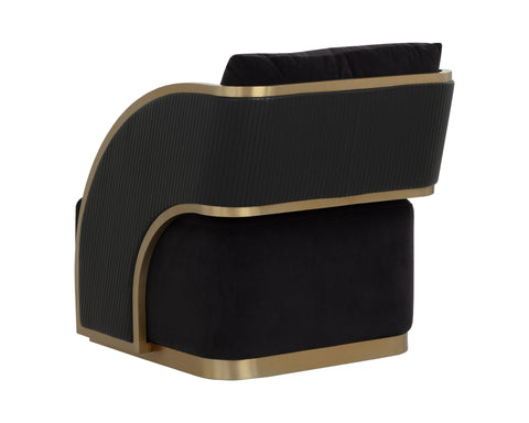 Timeless Minimalist Art Deco Barrel Back Upholstered Lounge Chair