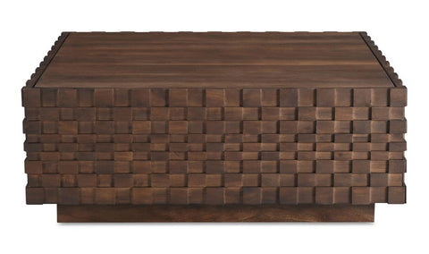 Easton Nature-Driven Modernist Geometric Storage Coffee Table