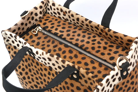Casual Leopard Animal Pattern Tote with Removable Shoulder Strap