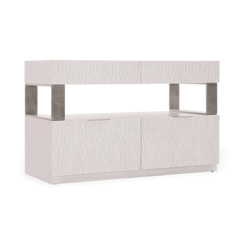 Solaria Contemporary Credenza with Matte Nickel Pulls Cabinet