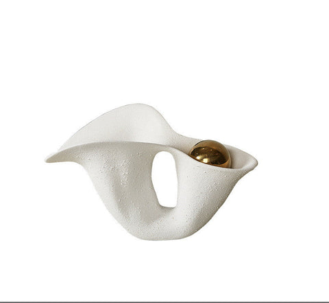 Decorating Essentials Modern Art Vase with Cut-Outs Porcelain