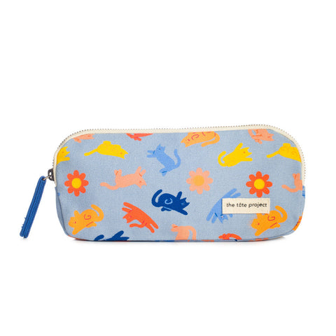 Graphic Print Zip Top Pouch with Zipper Closure