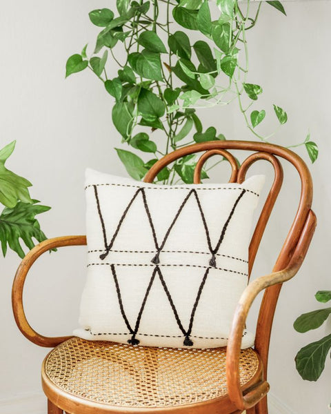 Global Eclecticist Bohemian Embroidered Accent Throw Pillow