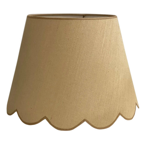 Beige Linen Shade Scalloped Shade