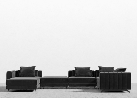 Berlin Modern Modular Sectional Velvet Sofa