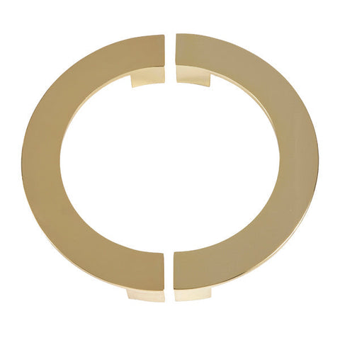 Modern Polished Brass Circle Drawer Pull - Set of 2