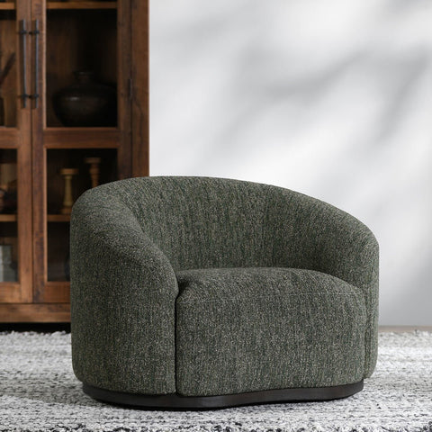 Timeless Minimalist Modern Upholstered Barrel Lounge Chair