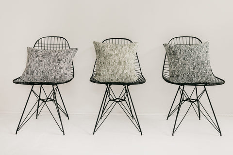 Coastal Accent Square Linen Throw Pillow with Zipper