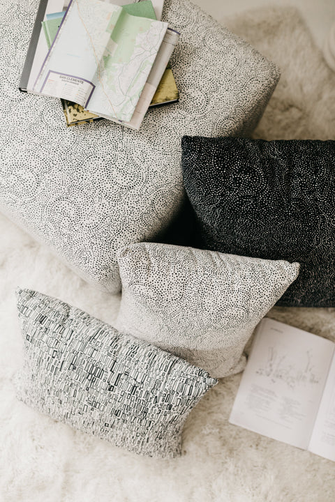 Minimalist Contemporary Graphic Accent Pillow with Zipper