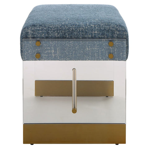 Timeless Minimalist Upholstered Accent Bench with Plinth Base
