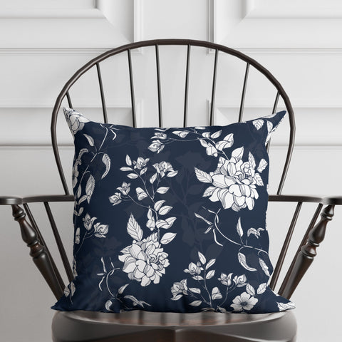 Powered by People Classic Floral Graphic Accent Throw Pillow - 18 x 18