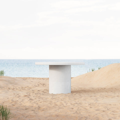 Azzurro Living Tulip Drum Dining Table for Modern Outdoor Spaces