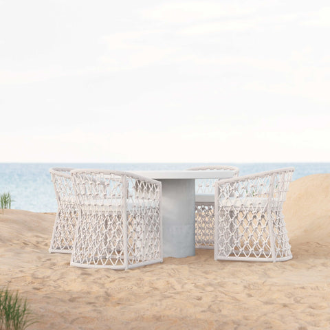 Azzurro Living Tulip Drum Dining Table for Modern Outdoor Spaces