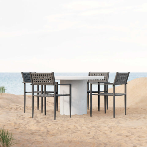 Azzurro Living Tulip Drum Dining Table for Modern Outdoor Spaces