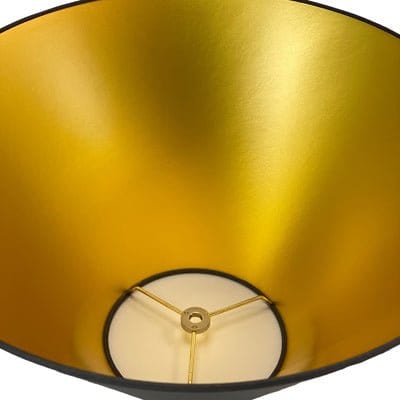 Black and Gold Paper Empire Hardback Lamp Shade Custom Sizes