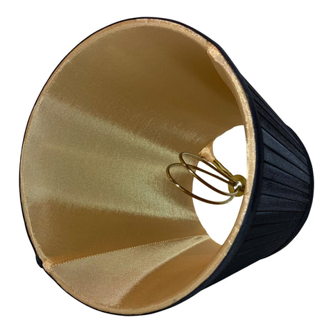 Black Knife Pleat Softback Sconce or Chandelier Shade