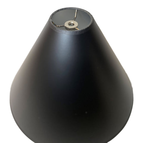 Black Paper With Silver Interior Empire Hard-Back Lamp Shade Custom Sizes