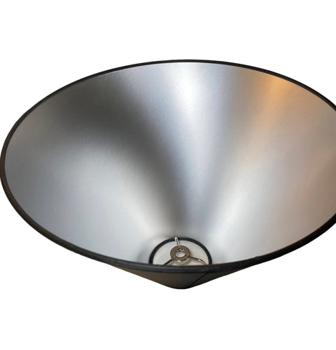 Black Paper With Silver Interior Empire Hard-Back Lamp Shade Custom Sizes