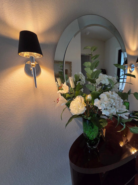 Black Paper With Tortoise Shell Lining - Chandelier Shades