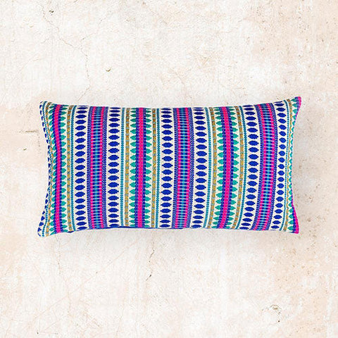 The Artisen Global Eclecticist Bohemian Handwoven Lumbar Pillow - 12X 22