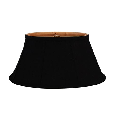 Bouilotte Shallow Empire Anna Rayon Lamp Shade - Black Gold Lining