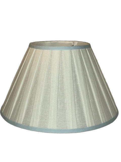 Box Pleat Linen Empire Lamp Shade + Accent Trim