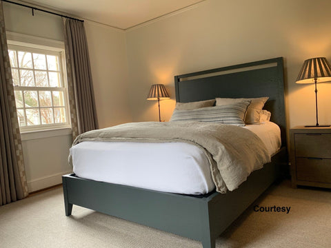 Box Pleat Linen - Slate Linen