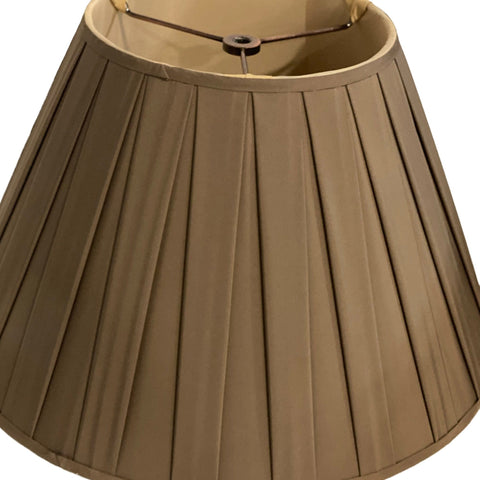 Box Pleat Mocha Silk Empire -16" Base
