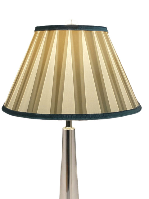 Box Pleat Silk Empire Lamp Shade - Available in Six Sizes