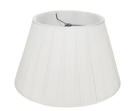 Box Pleat Silk Lamp Shade with Pembroke Shape