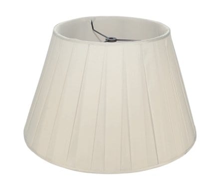 Box Pleat Silk Lamp Shade with Pembroke Shape