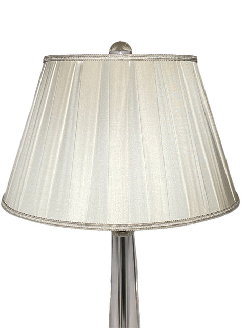Box Pleat Silk Lamp Shade with Pembroke Shape