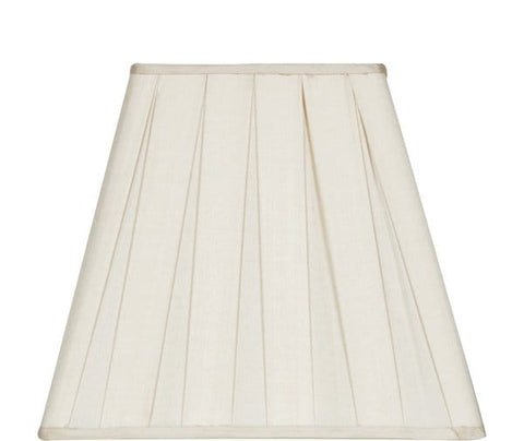 Box Pleat Square Silk Lamp Shades - Available in Two Sizes