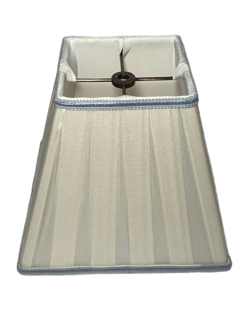 Box Pleat Square Silk Lamp Shades - Available in Two Sizes