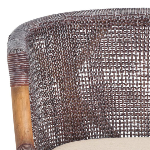 Nature-Driven Modernist Barrel Padded Counter Stool