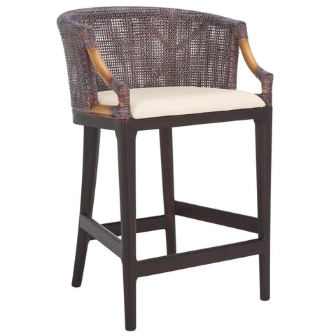Nature-Driven Modernist Barrel Padded Counter Stool