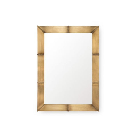 Traditional Brass Accent Wall Mirror for Living Room